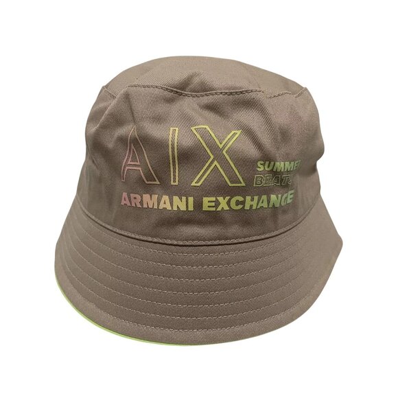 A|X ARMANI EXCHANGE Large/Extra Large Summer Beats Cotton Twill Bucket Hat - Picture 1 of 5